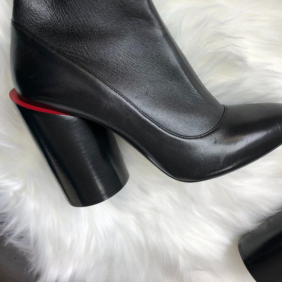 Givenchy Black Stretch Leather Runway Boots Size 38 - Picture 10 of 16